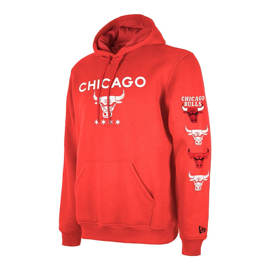 Chicago Bulls New Era Red 2023/24 City Edition Pullover Hoodie