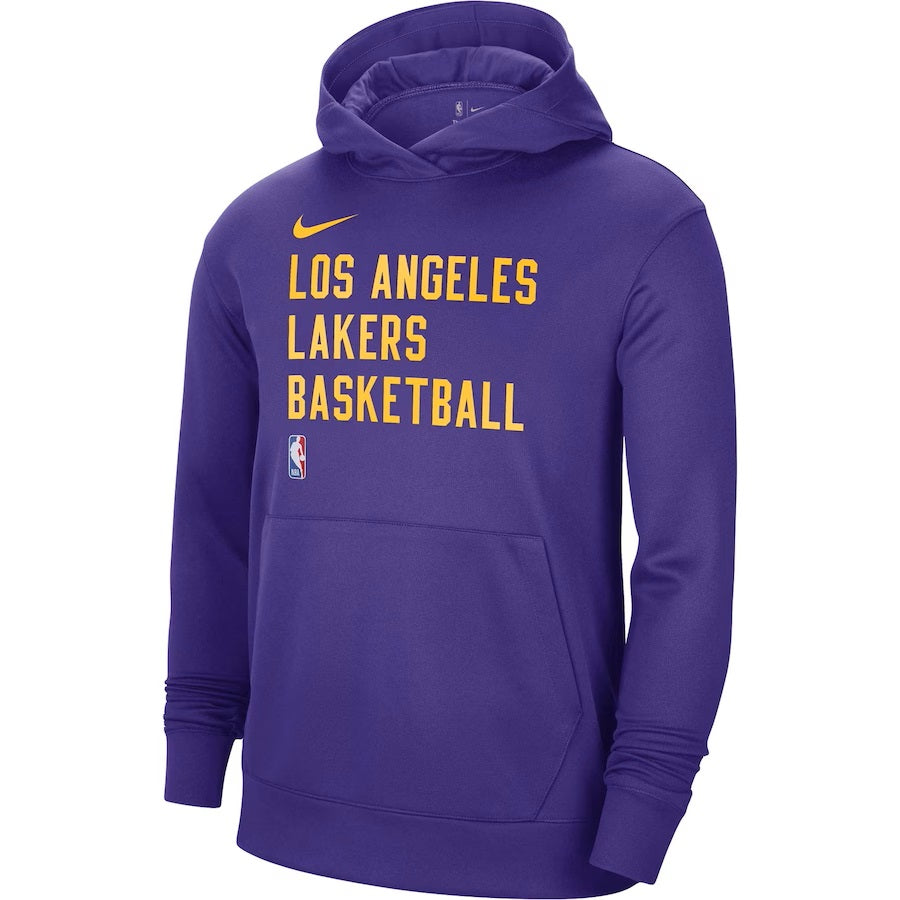 Los Angeles Lakers Nike Purple 2023/24 Performance Spotlight On-Court Practice Pullover Hoodie