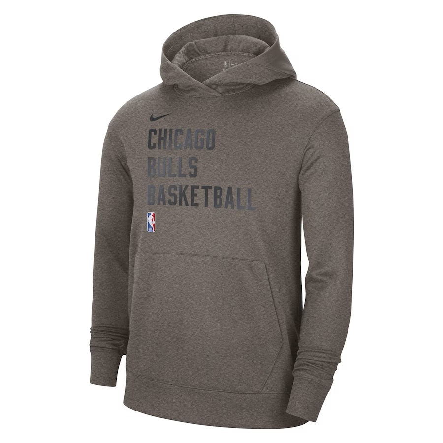 Chicago Bulls Nike Olive 2023/24 Performance Spotlight On-Court Practice Pullover Hoodie