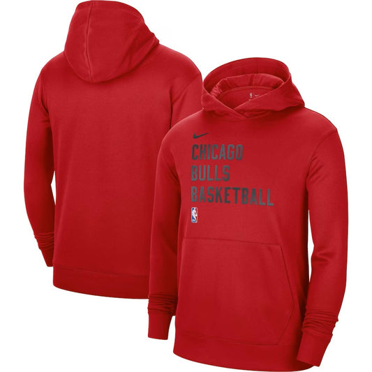 Chicago Bulls Nike Red 2023/24 Performance Spotlight On-Court Practice Pullover Hoodie