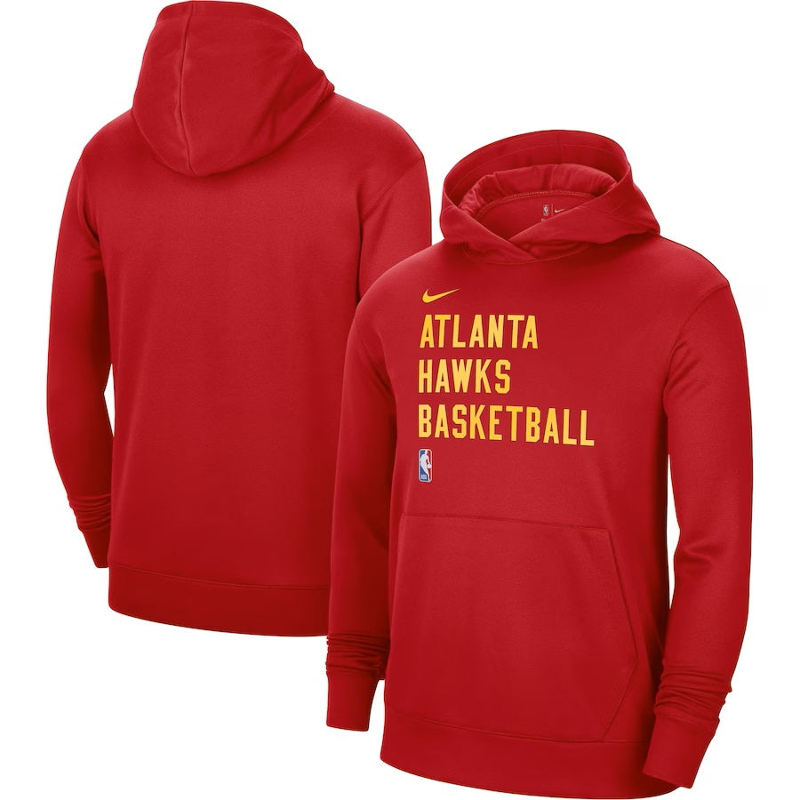 Atlanta Hawks Nike Red 2023/24 Performance Spotlight On-Court Practice Pullover Hoodie