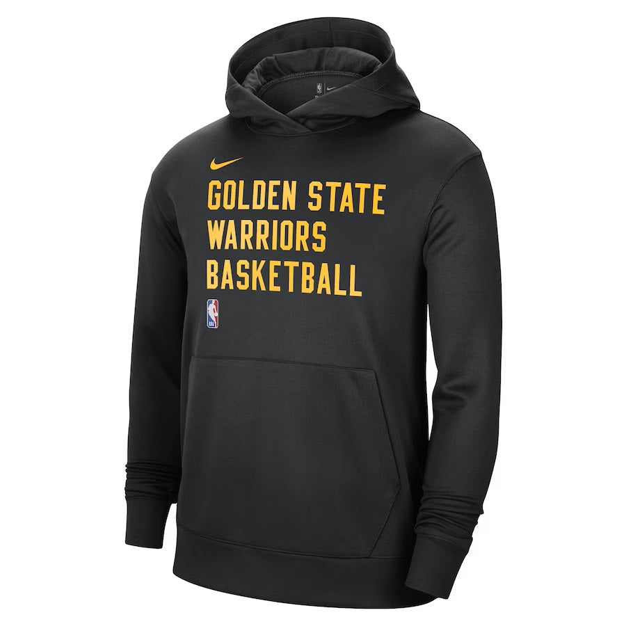 Golden State Warriors Nike Black 2023/24 Performance Spotlight On-Court Practice Pullover Hoodie