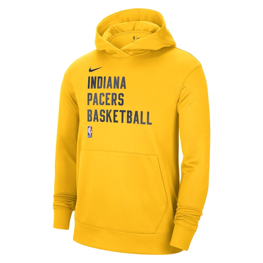 Indiana Pacers Nike Gold 2023/24 Performance Spotlight On-Court Practice Pullover Hoodie