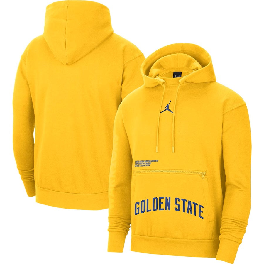 Golden State Warriors Jordan Brand Gold Courtside Statement Edition Pullover Hoodie