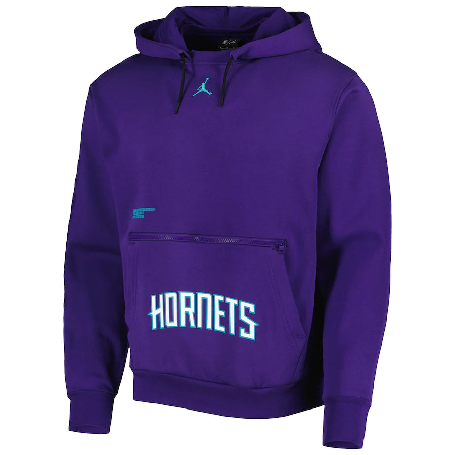 Charlotte Hornets Jordan Brand Purple Courtside Statement Edition Pullover Hoodie