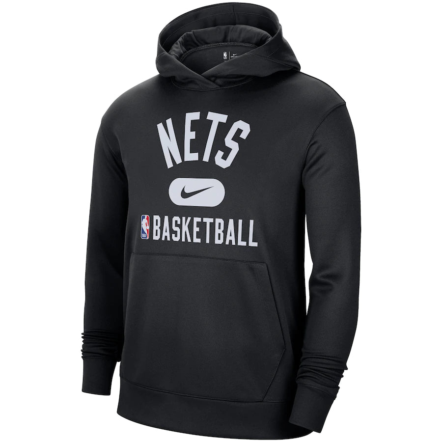 Brooklyn Nets Nike Black 2021-2022 Spotlight On Court Performance Practice Pullover Hoodie